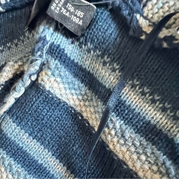 NWT Lauren Ralph Lauren Striped Cotton Fringe-Trim Cardigan Sweater Oversize Fit - Picture 11 of 16